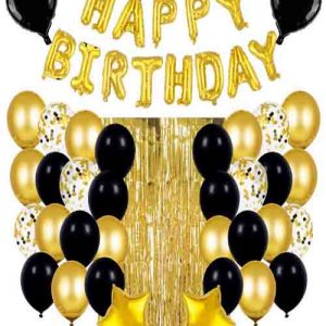 happy birthday foil balloon banner